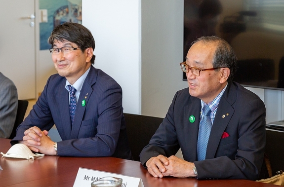 Mayor Taue and Mayor Matsui