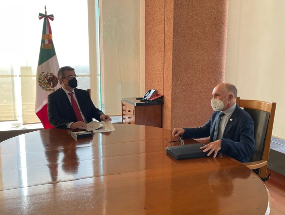 Floyd meets Mexico’s Foreign Minister Marcelo Ebrard