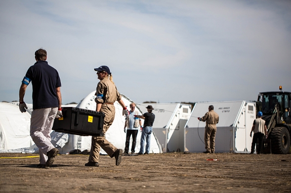 The installation of the base of operations involves moving tons of scientific and non-scientific equipment.
