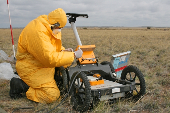 The ground penetrating radar is prepared for use during the second inspection period.