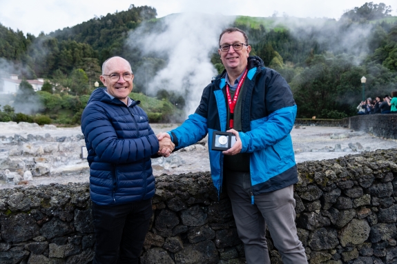 Floyd with Professor Nicolau Wallenstein, station manager and operator of Infrasound Station IS42 on Graciosa Islands
