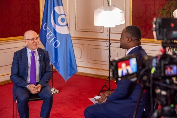 Floyd being interviewed by Ghana’s GHOne TV 