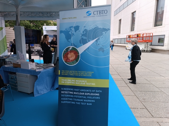 CTBTO banner at Open Air Human Rights Fair, MuseumsQuartier