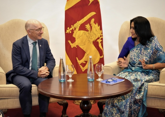Dialogue between Floyd and Foreign Secretary of Sri Lanka, Aruni Wijewardane