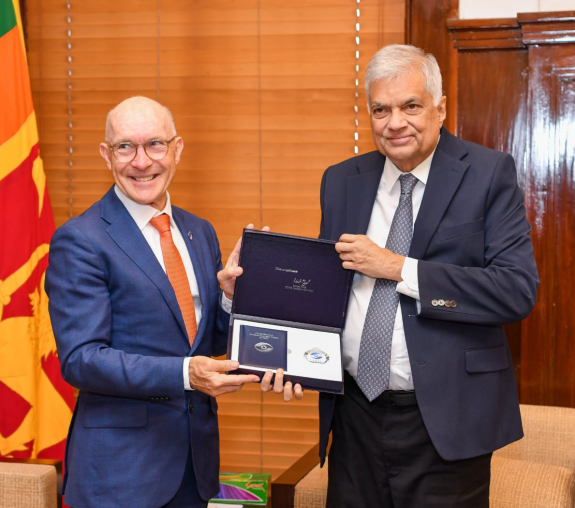 Executive Secretaty Robert Floys with Sri Lanka President Ranil Wickremesinghe