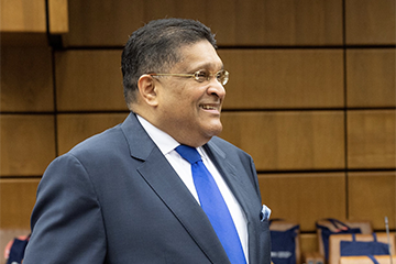 Permanent Representative of Sri Lanka to CTBTO, Majintha Jayesinghe at CTBT Science Diplomacy Symposium