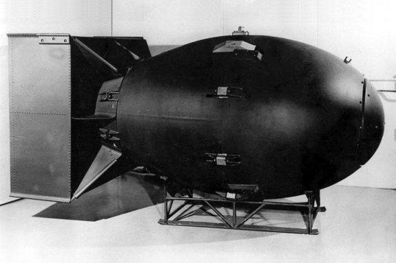‘Fat Man’, the atomic bomb that was dropped on Nagasaki, Japan 