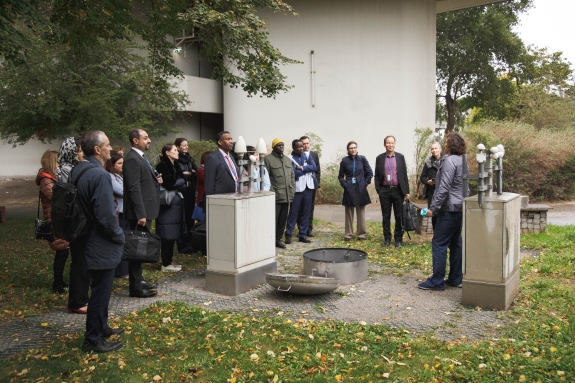 Tour of infrasound array and seismic equipment on VIC premises