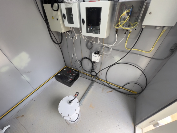 Equipment inside borehole enclosure