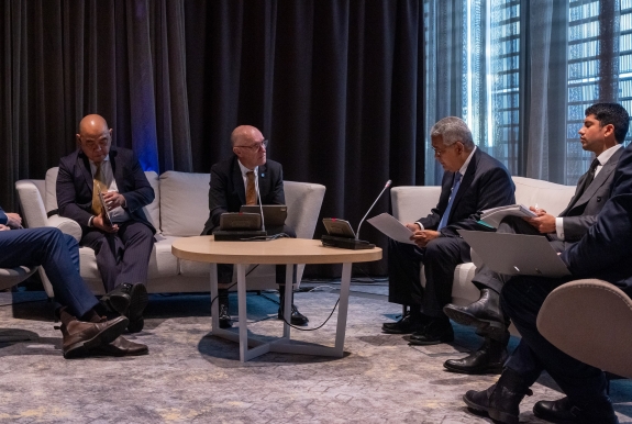 Ambassador Darío Chirú of Panama and Executive Secretary Robert Floyd in role-play scenario during TTE