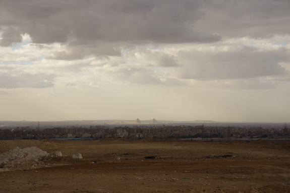 View to Giza Pyramids from the Regional Introductory Course in Cairo, Egypt