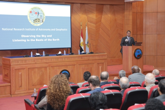 Professor Gad El-Qady, President of NRIAG at his opening address of RIC-26
