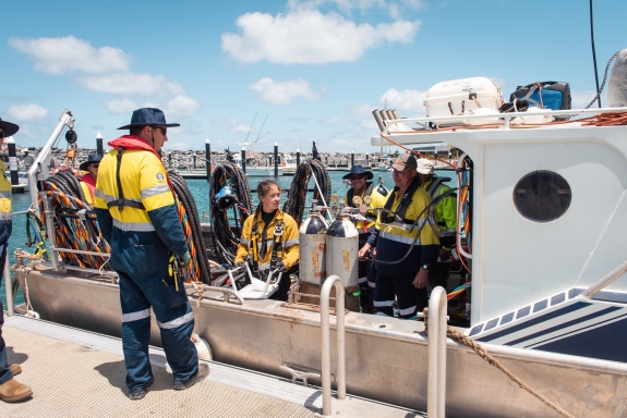 CTBTO experts prepare to lay new underwater cable for hydroacoustic station (HA01) in Cape Leeuwin, Australia  