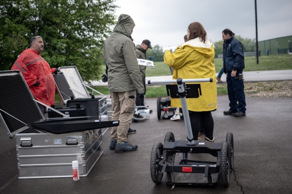 Preparation of ground penetrating radar for practice in the field 