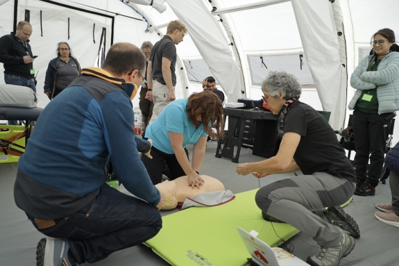 Participants took part in a refresher CPR First Aid course 