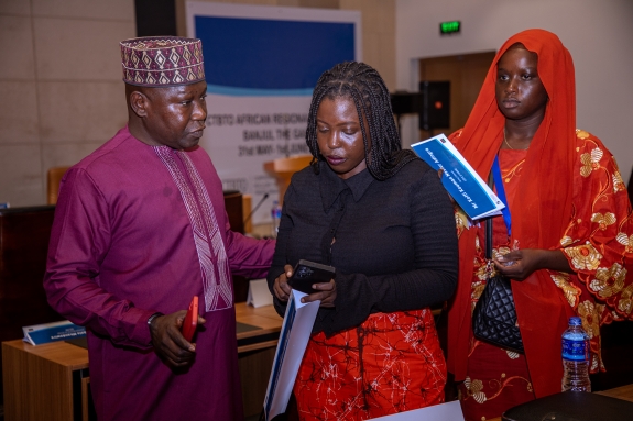 Representatives from Ministry of Foreign Affairs, Gambia, on sidelines of workshop