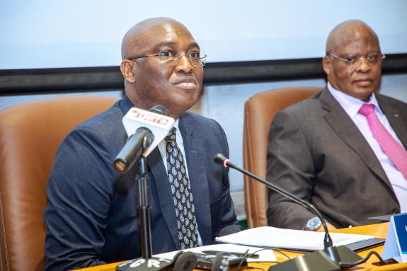 Ambassador Rapulane Molekane, Permanent Representative of South Africa and Permanent Representative of Ghana, Ambassador Philbert Abaka Johnson