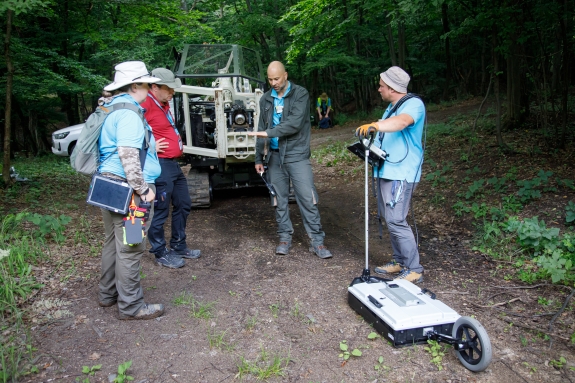Surrogate inspectors determine location for use of the Geoprobe