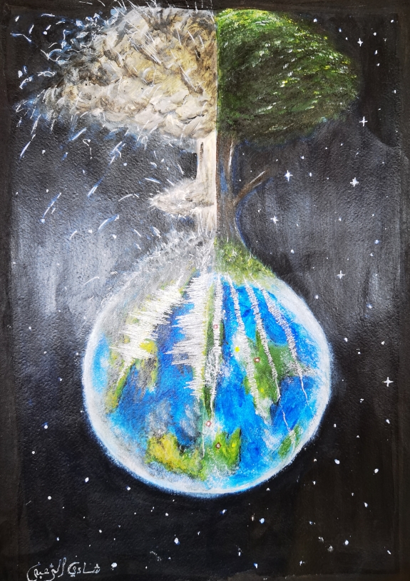 Artwork by seismologist Shadi Alzubi, Jordan