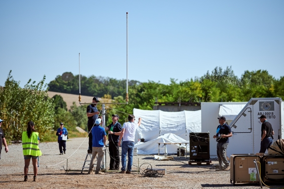 Participants setting up base of operations during Directed Exercises 2023