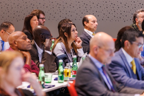 Paola García Peña, senior representative of Chilean Nuclear Energy Commission and other participants during SMT24