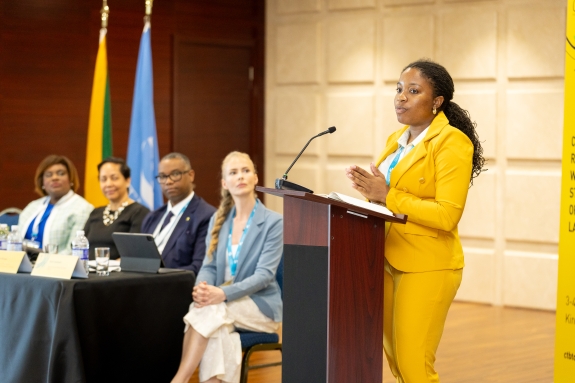 Kristen Ferguson, CTBTO Youth Group (CYG) member, representing next generation at workshop