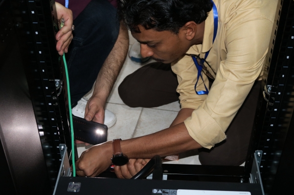 Local NDC staff installing CBS server under CTBTO guidance 