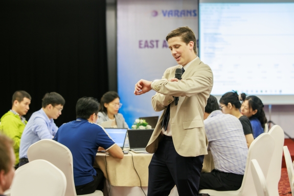 Niall Mark Murphy, CTBTO Radionuclide Officer, timing session on day four of workshop 