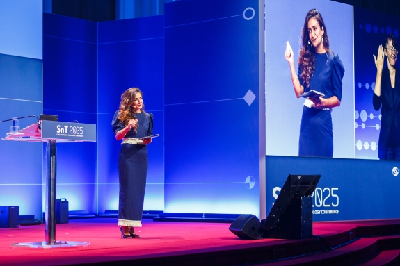 MC, Sanam Shantyaei of Public Information Section during High-level plenary