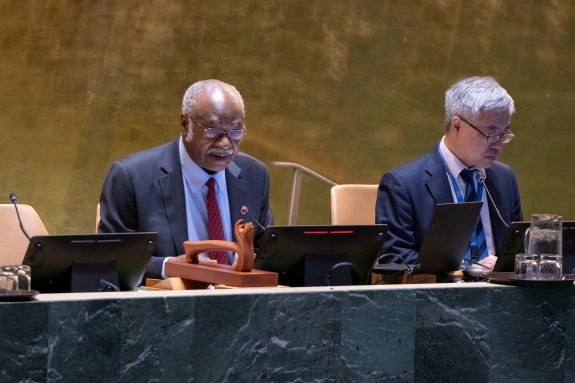 President of General Assembly Philémon Yang opening high-level plenary meeting to commemorate IDANT, New York