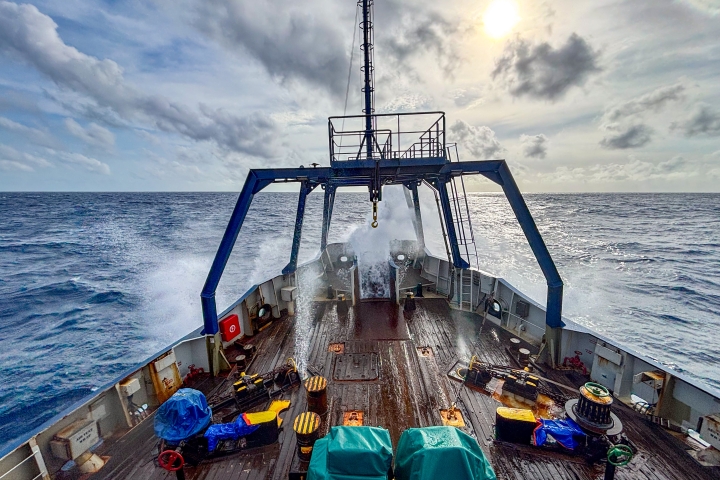 Rough seas and strong winds past Malacca Strait, en route to mission site 
